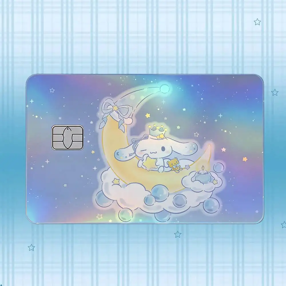 C-Cinnamoroll Laser-Holografischer Karten-Skin-Aufkleber für Kredit- und Debitkarten – 4 Stück/Set, wasserfester, kratzfester Schutz – Detail 16