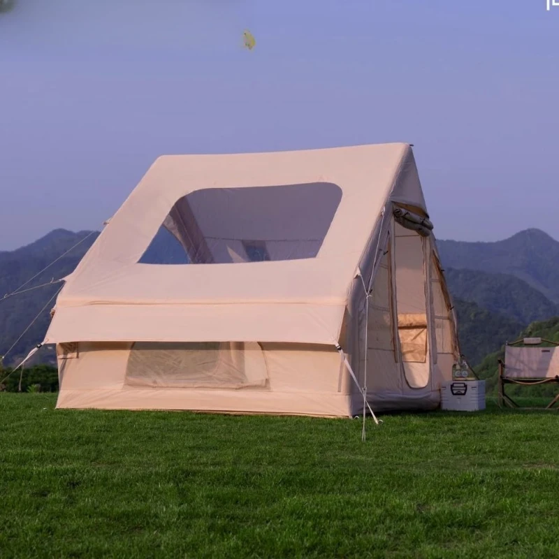 

Inflatable tent, outdoor, camping, overnight, winter, camping, full gear, cottage house style, thickened, rainproof