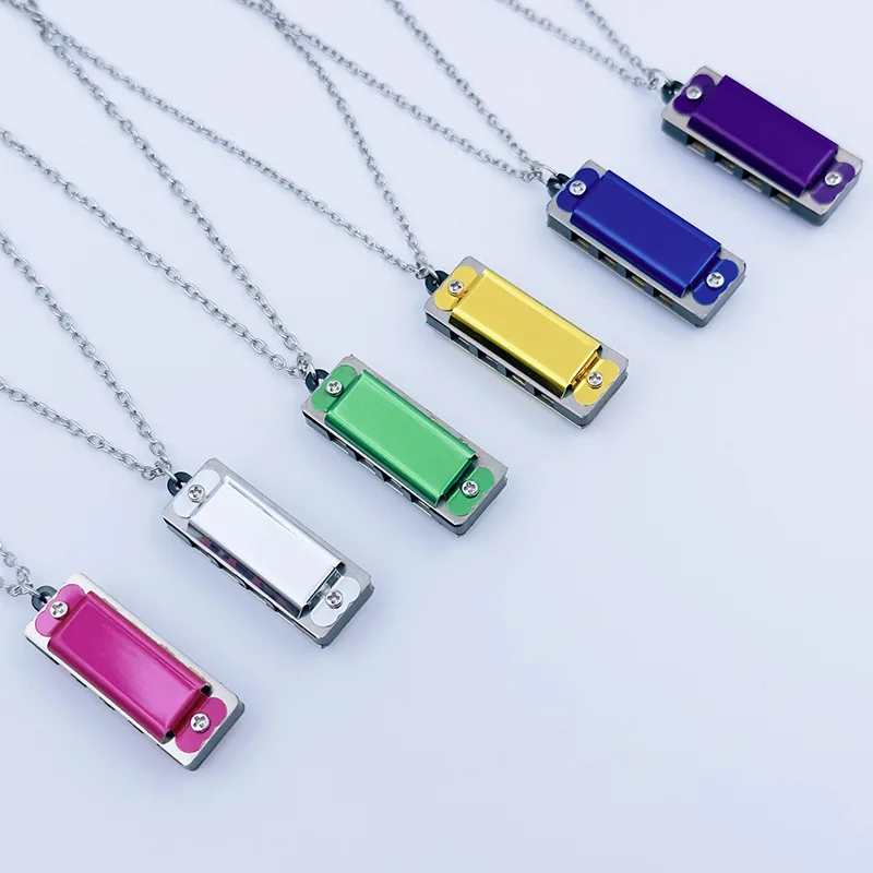 

4-hole 8-tone Mini Necklace Harmonica, Children's, Beginner Instrument, Toddler Gift, Pendant, Jewelry ,keychain