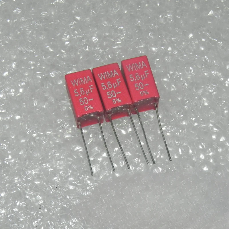 10PCS/LOT  50V 5.6UF 565J P-5MM  Copper Foot Audio Coupling Frequency Divider Thin Film Capacitor