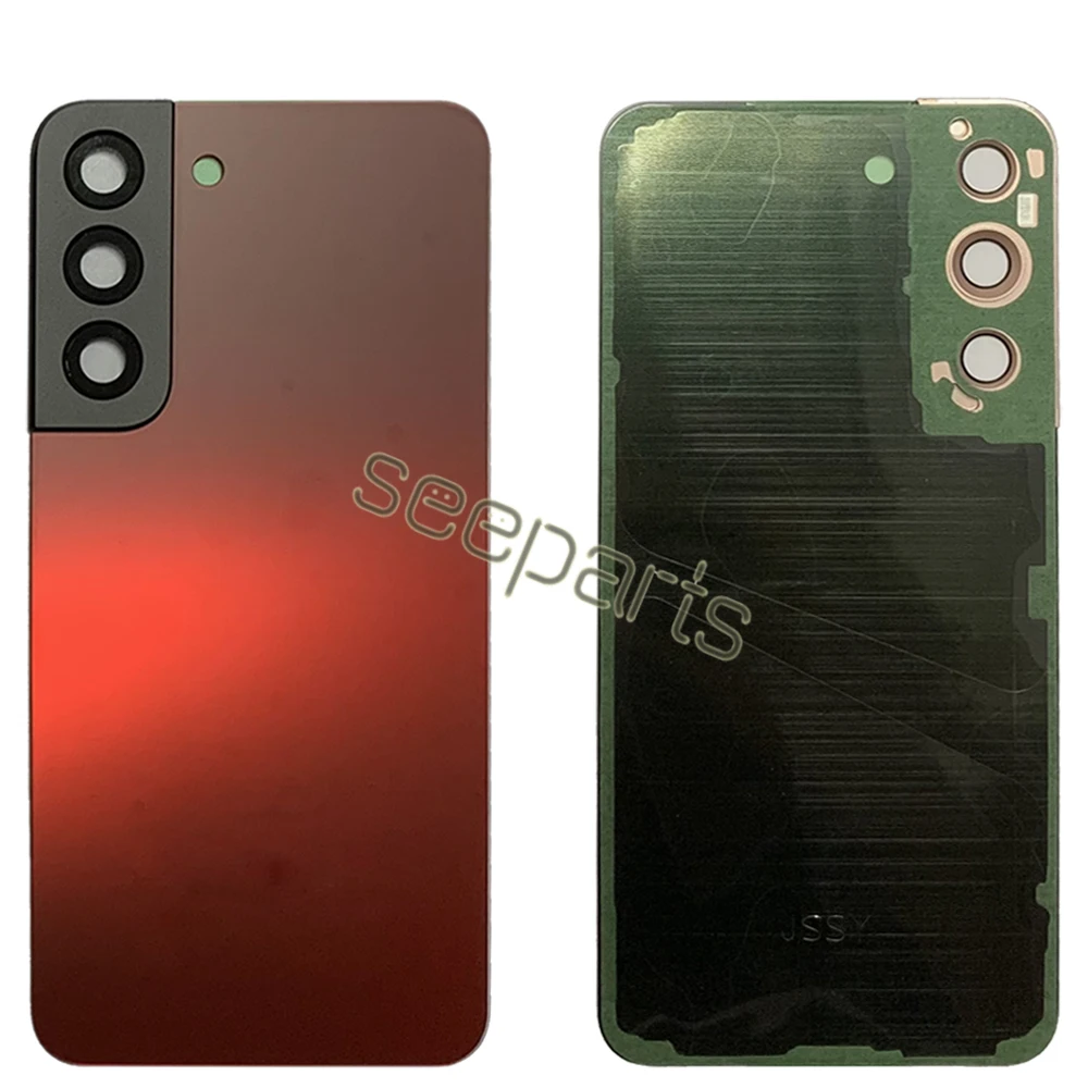 Untuk Samsung Galaxy S22 Plus S906B Penutup Baterai Belakang Pintu Kaca Belakang Suku Cadang Pengganti Perumahan untuk Samsung S22 S901B Kaca Belakang