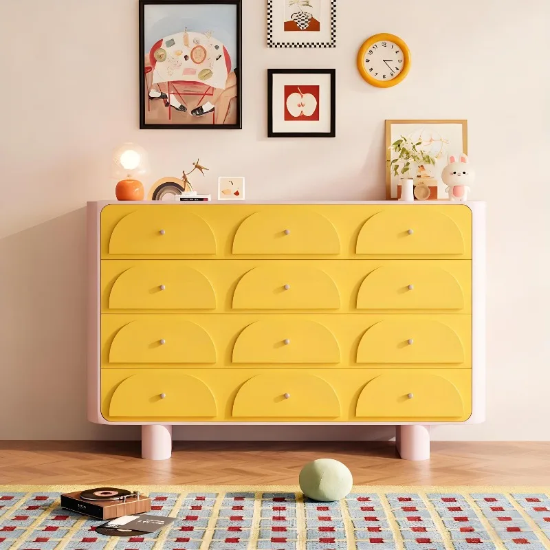 Bamine Cream Wind Nine Bucket  Living Room Wall Locker Bedroom Bedroom Bedside  Storage  Drawer