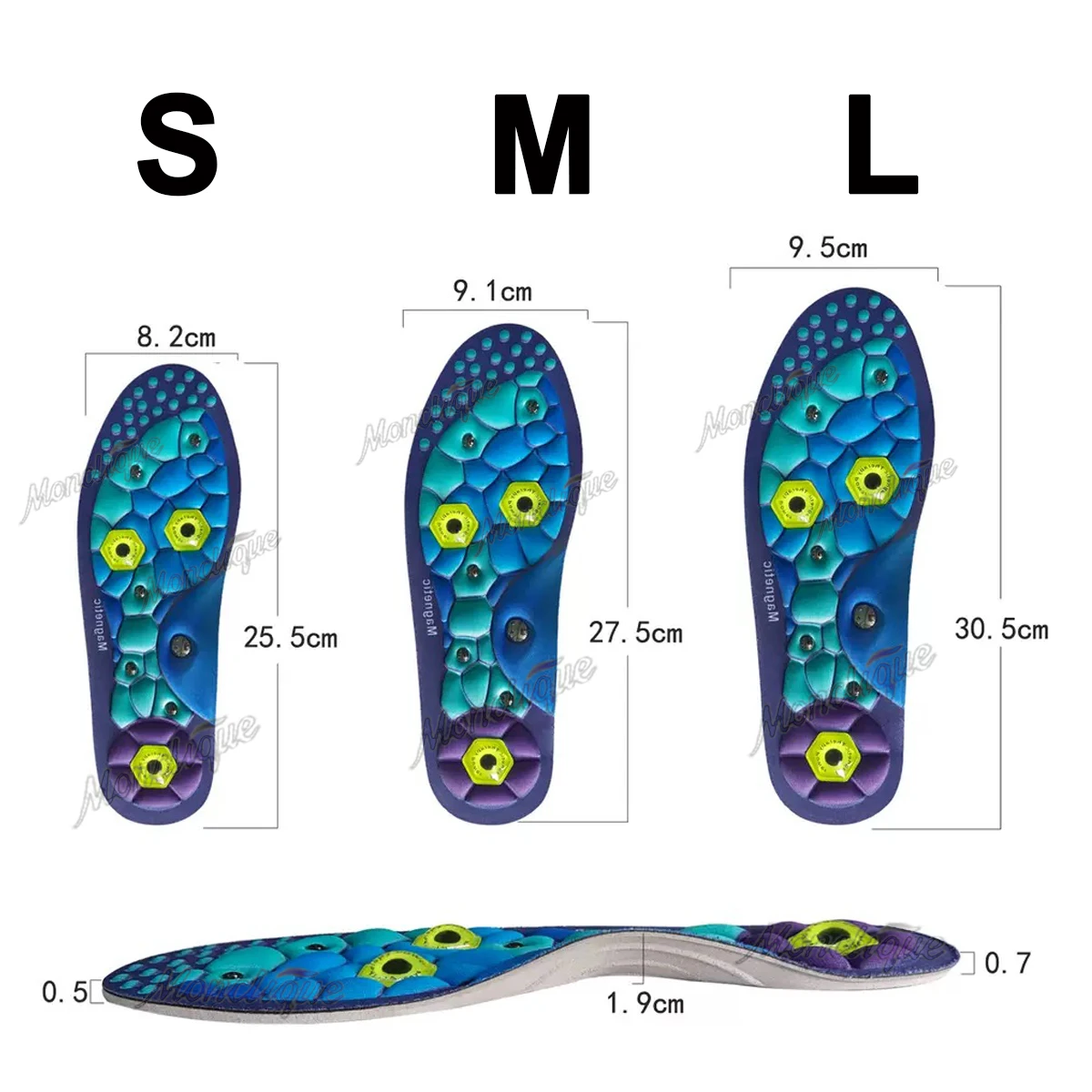 Magnetic Therapy Massage Insoles Arch Support Orthopedic Insole Comfort Shoe Pad Camping Hiking Deodorant Breathable Shoe Insert