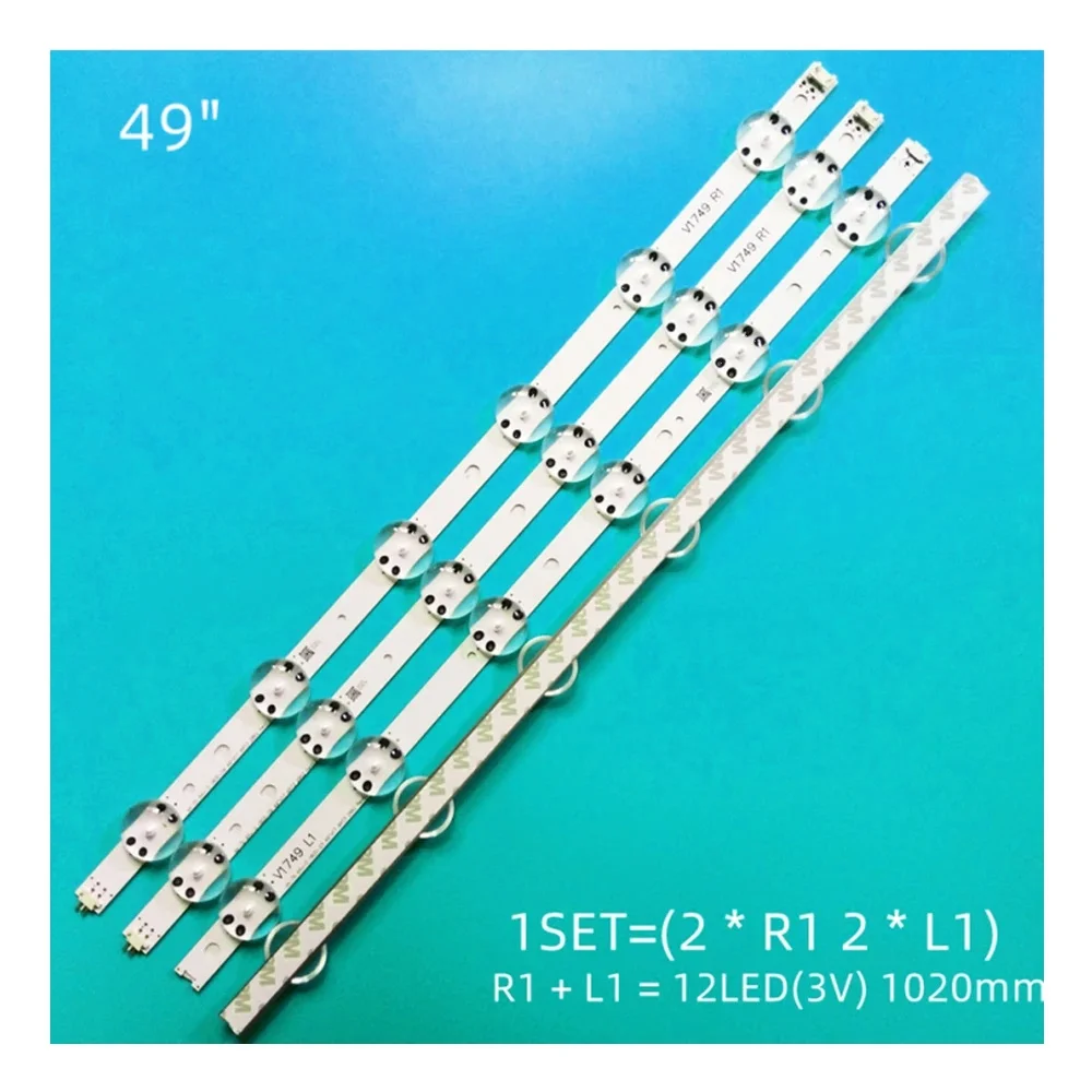 LED Backlight For LG 49LV340C 49UJ6500 49UJ6560 49UV340C 49UJ6525 49UJ6585 49UJ6565 49UJ670V V17 49 R1 L1 ART3 2862 2863