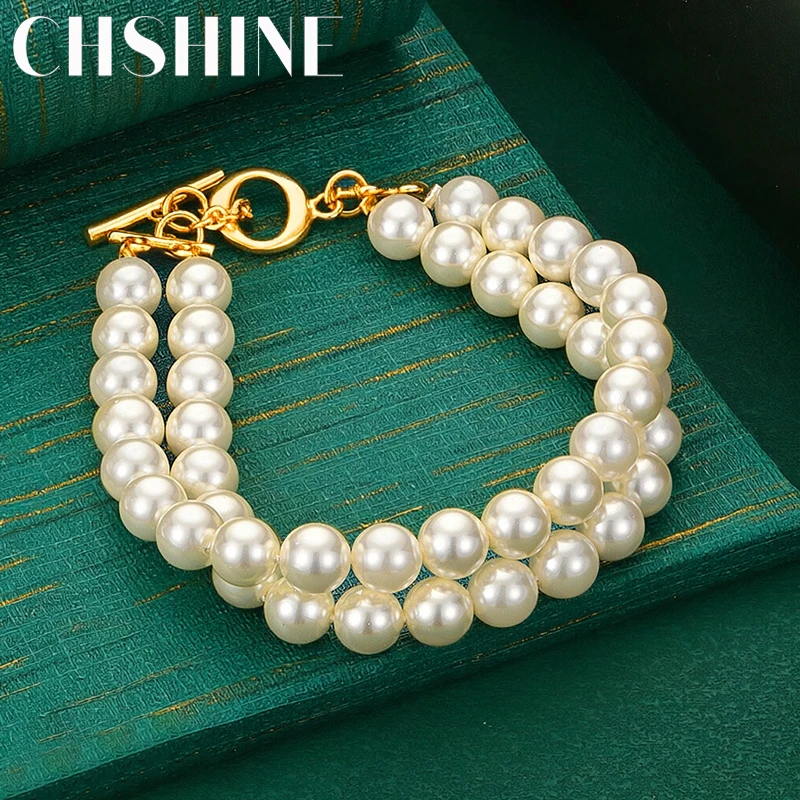 925 Sterling Silver 18K Gold   - Toggle Clasp Gold recension och pris