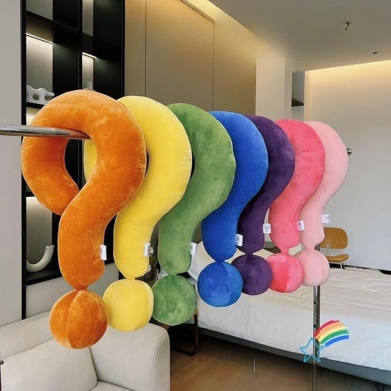 Creative Geometric Symbol Neck Pillow Question Mark U Shape Travel Pillow for Home Office Nap