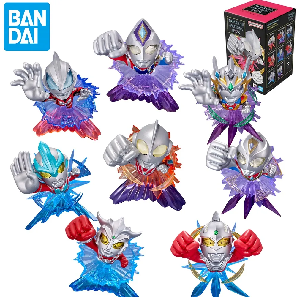

Bandai Original Genuine Ultraman Anime Figure Z Trigger Taro Taiga Zero Tiga Mebius Leo Action Figure Toys for Kids Gifts Model