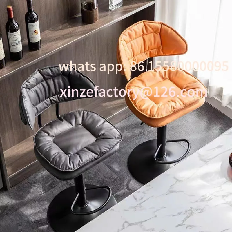 

Customizable Bar Chair Modern Minimalist Swivel High Stool