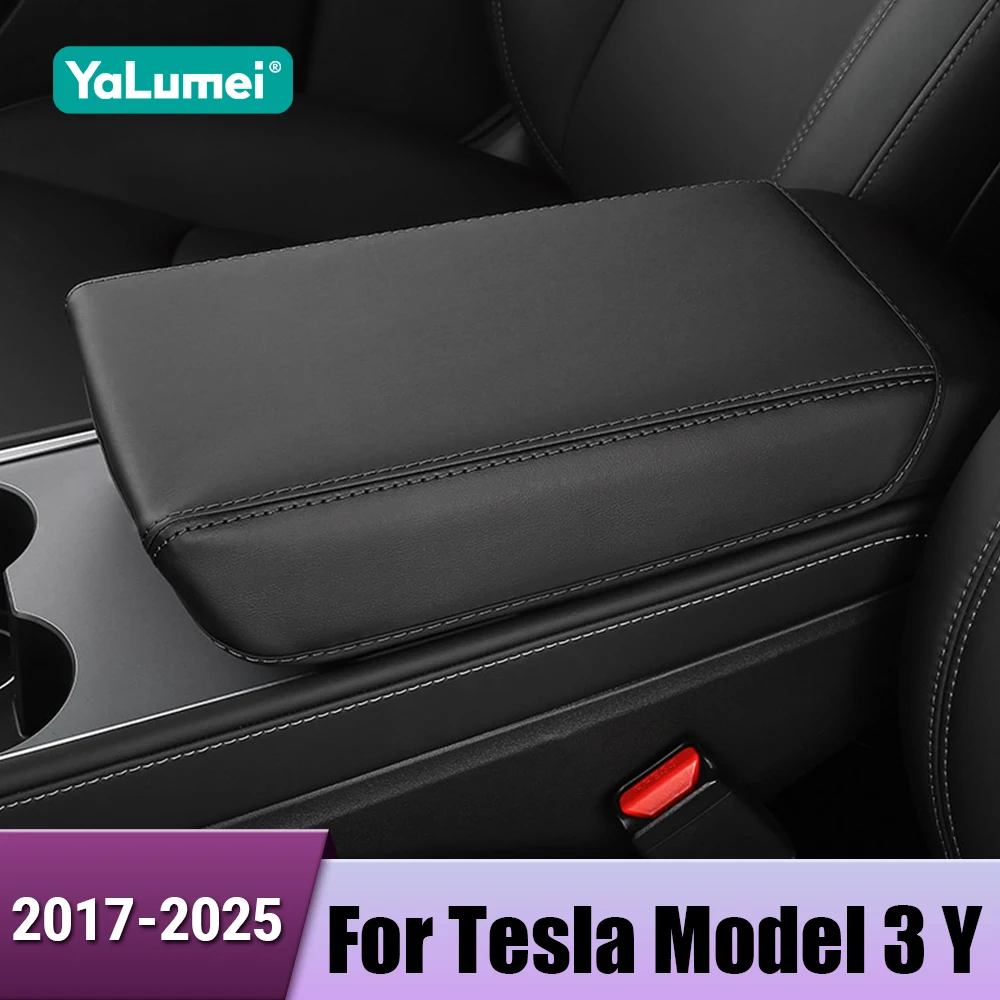 Auto Mittelkonsole Armlehne Box Abdeckung Schutz Fall Pads Für Tesla Modell Y Modell 3 2017 2018 2019 2020 2021 2022 2023 2024 2025