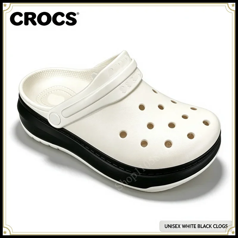 Crocs Card Family Full Speed Hole Shoes and Girls Couples Thick-soled Stomping Shit Trendy Brand Casual Versatile Cool Slippers