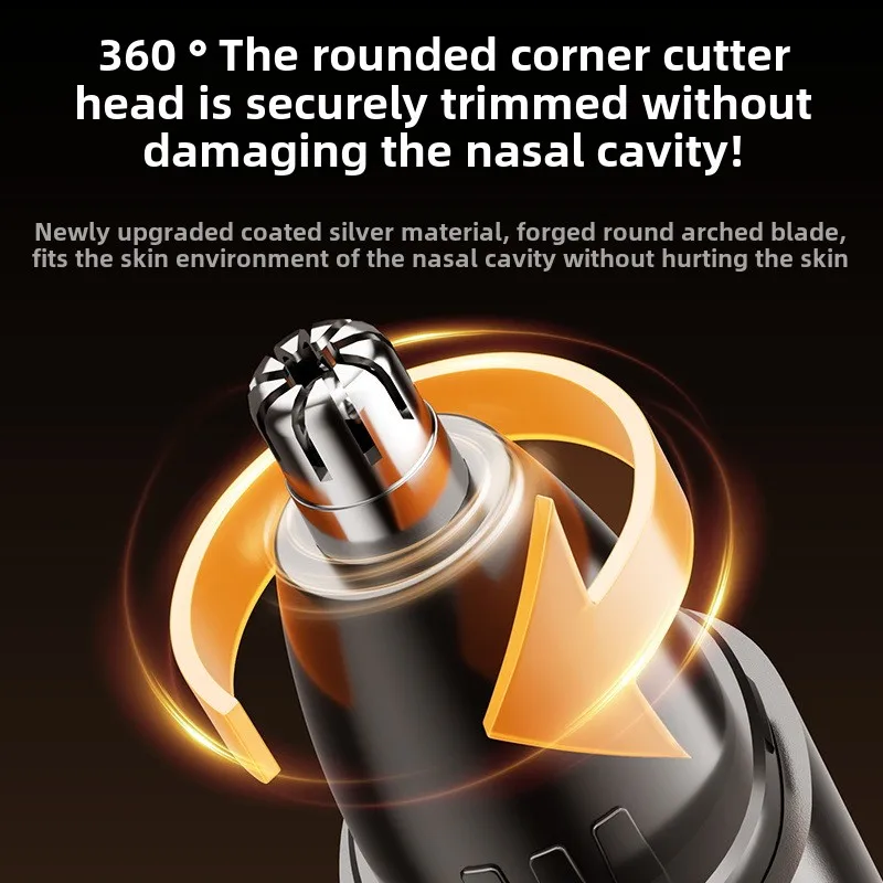 ماكينة قص شعر الأنف الكهربائية سريعة الشحن للرجال - ماكينة تشذيب غير مؤلمة قابلة لإعادة الشحن مع فرشاة تنظيف - العناية بالأذن والأنف #3
