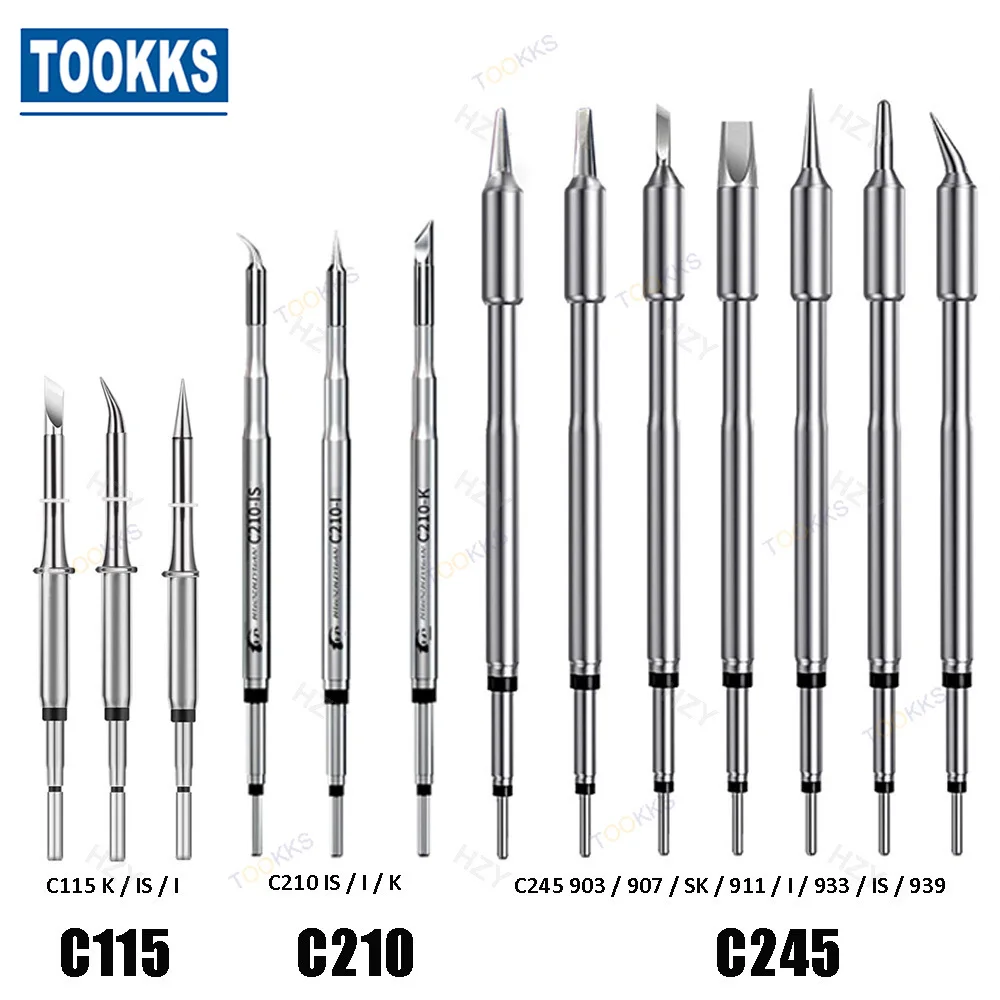 HZY OEM Soldering Iron Tips C210 C245 C115 Heating Core Compatible JBC Sugon Aifen Aixun Soldering Station Handle Solder Iron