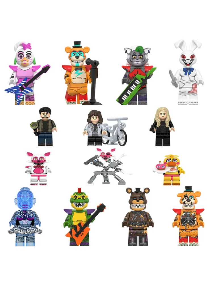 NIEUWE FNAF Nachten Game Figuurtjes Mini Figuurtjes Bouwstenen Skelet Thriller Speelgoed cadeau kinderspeelgoed mould king - afbeelding 2