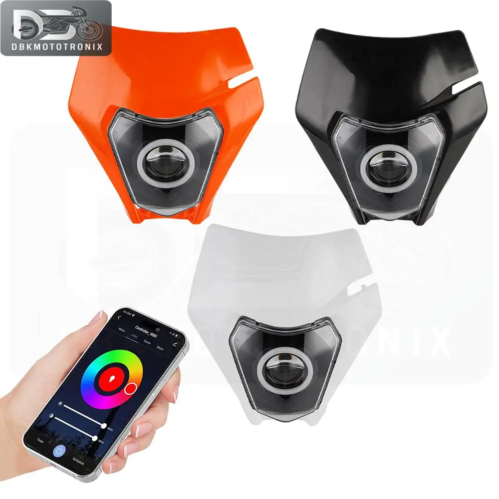 

Motorcycle RGB Headlamp Headlight Cover For KTM EXC SX XC XCW EXCF 125-500 Enduro TE TC FE XCF 125 - 450 530 690 SMR XC-W