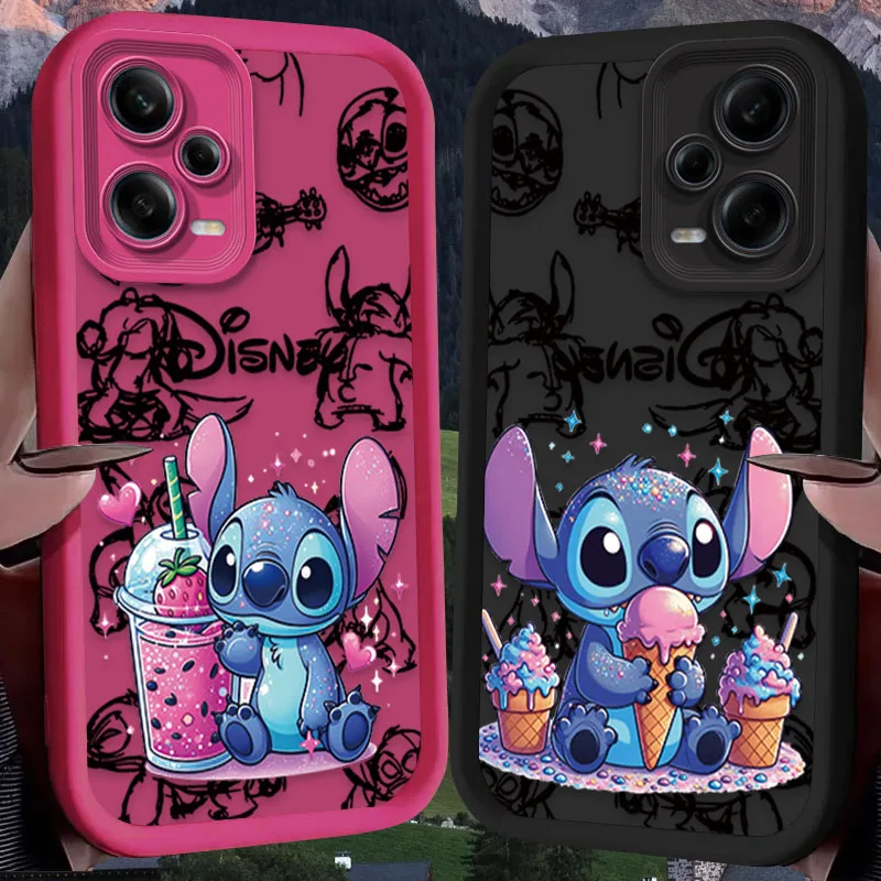 Coque d'illustration Disney Stitch, pour Xiaomi Redmi Note 13 12 11 Pro Plus 4G 5G 12S 11S 10S 10 9 9S 8 12C 13C A3, Capa d'impression