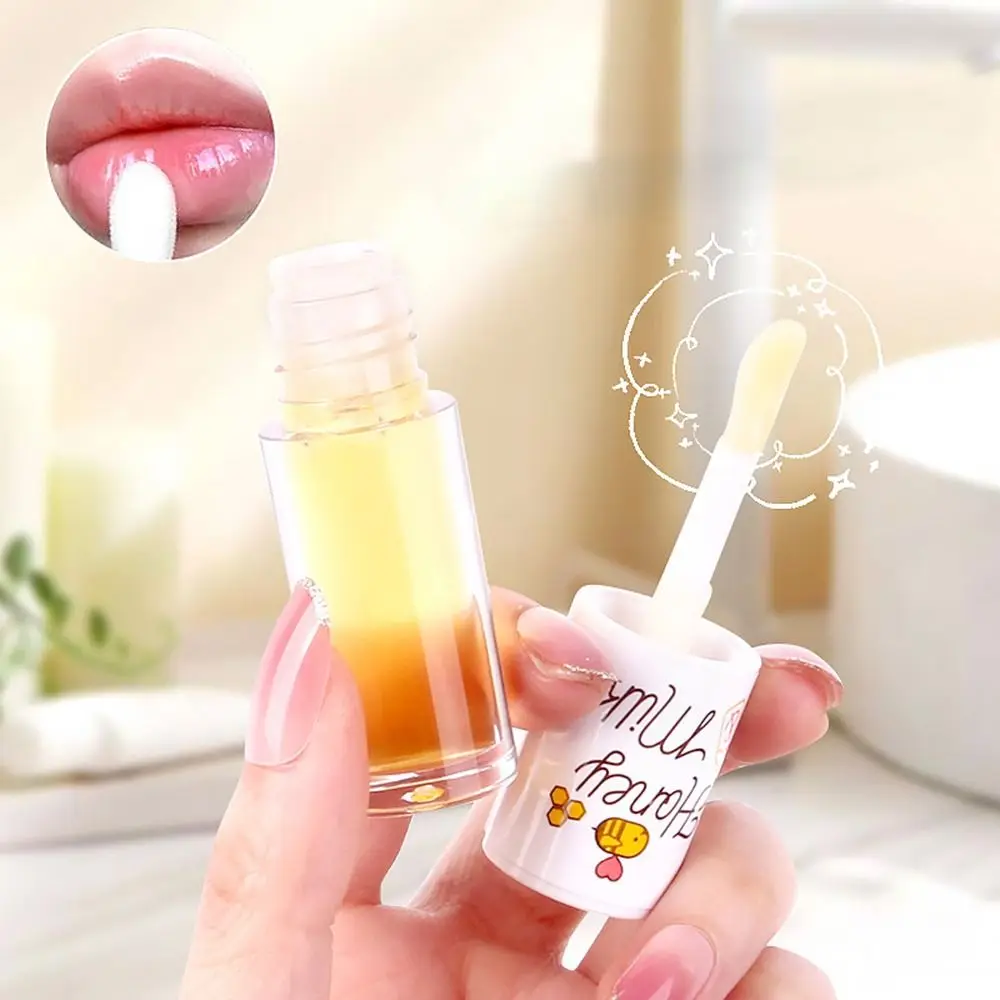 

Увлажняющее долговечное масло для губ, увлажняющее, снимает сухую блеск для губ, нелипкий персиковый молочный мед, оттенок для губ для женщин