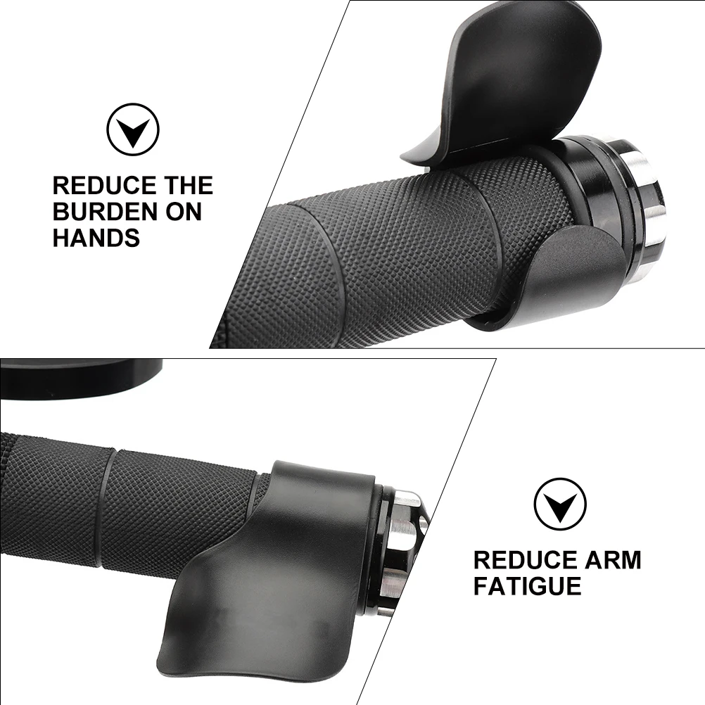 

2pcs Throttle Assist Motorcycle Wrist Rest Grip Durable Control For Long Distance Riding Heavy Gloves Compatible Black