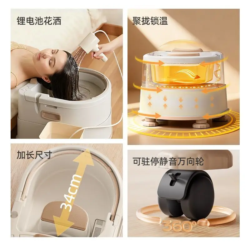 Flat Lying Shampoo Artifact Portable Hair Washing Basin Patient Disabled Home Bed Hair Washing Tray Care Wash Hair Tool