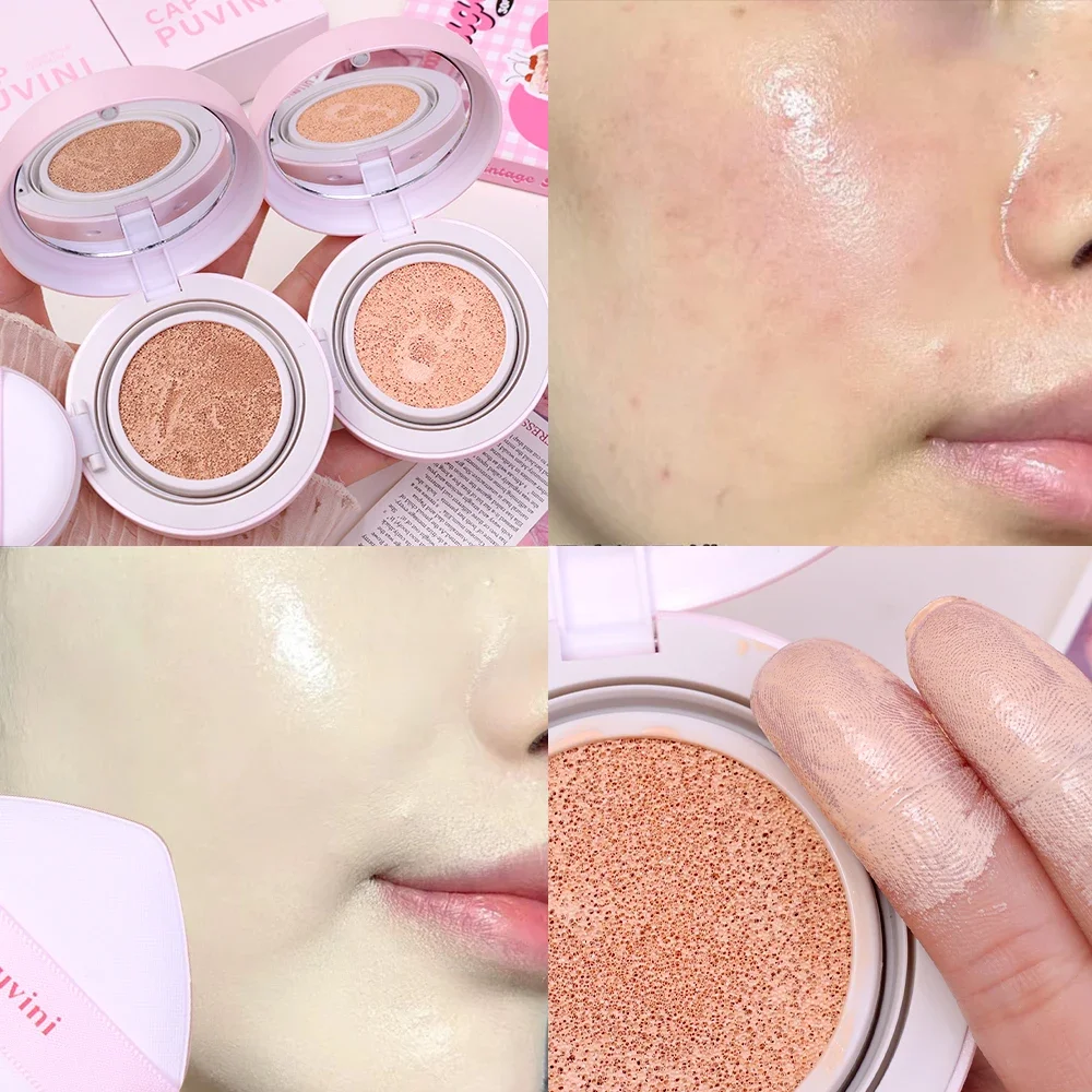 Air Cushion BB Long-lasting Concealer Cushion Compact with Puff Matte Silky Moisturizing Foundation Brightening Korean Cosmetic