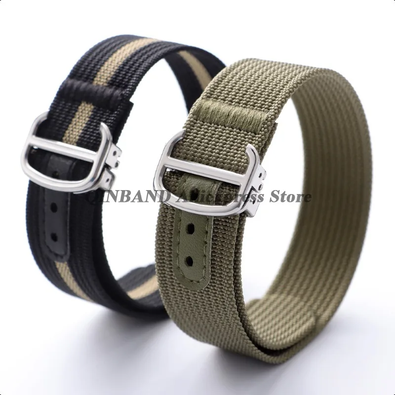 لأوميغا ساماستر ل تيودور ل رولكس النايلون حزام الساعات 20 مللي متر للطي مشبك سوار الرجال النسيج الأشرطة العالمي معصمه