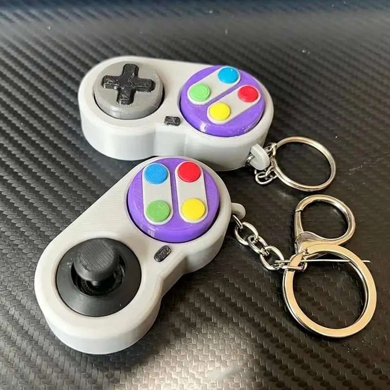 2 Grid Fidget Clicker Keychain Mini Bubble Sensory Toy Cute Game Console Stress