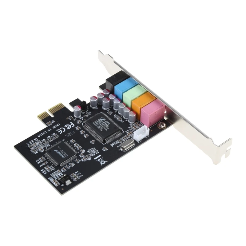 Placa som PCIe CMI8738 PCI 5.1 para placa áudio expressa para PC para 8/7