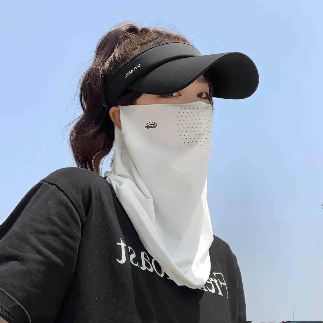 Ice Silk Full Face Sun Mask Unisex UV Protection Cycling Outdoor Neck Cover Breathable Face Shield Scarf​