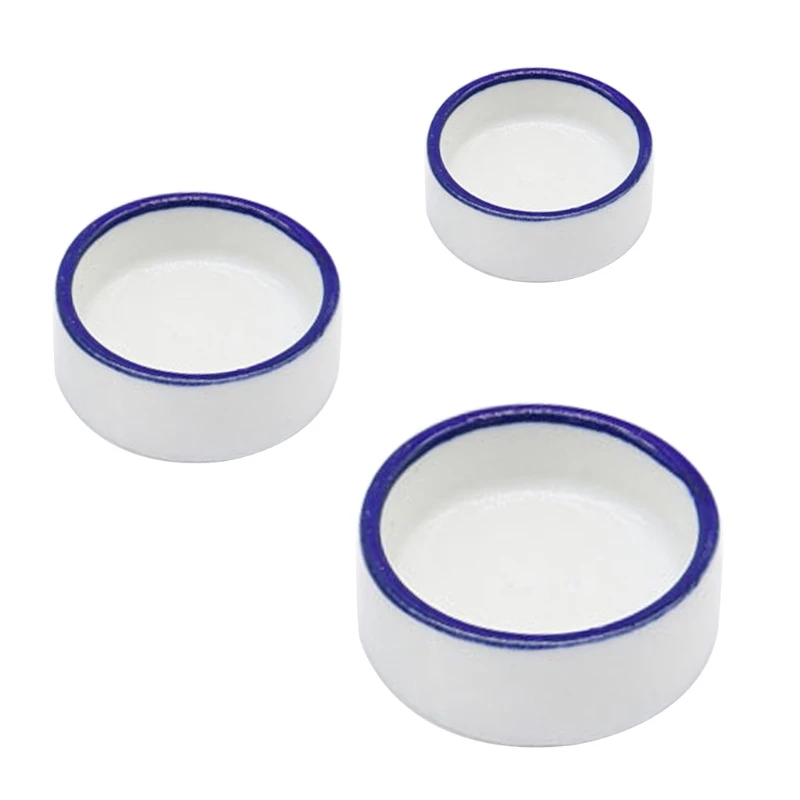 Water Food Bowl Ceramic Pet Bowls Anti-Escape Mini Mealworms Dish for Lizard Bearded Dragon