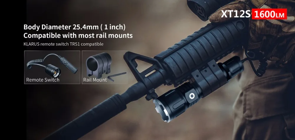 Zc1  XT12S Tactical LED Flashlight 1600 Lumen LED Torch with USB Charge 3600mAh 18650 Battery for Hunting