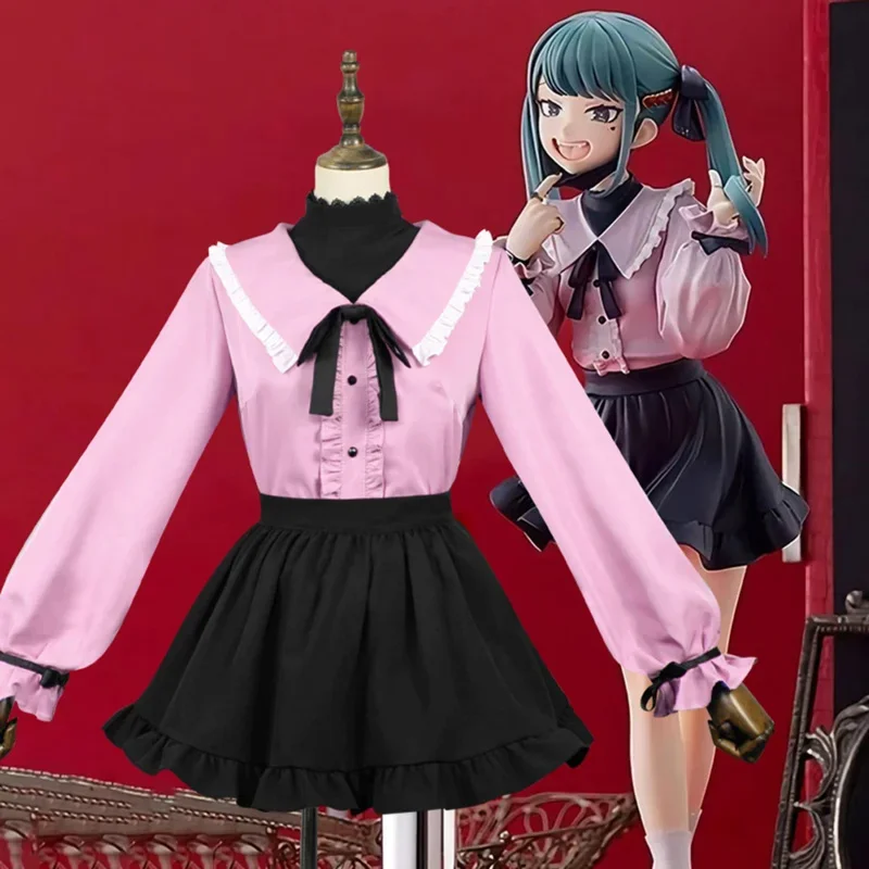 Vampire Miku Cosplay Costume Wig Cosplay Anime Suit Pink Kawaii Dress Shirt Uniform Girl Women Halloween Costume Accessories D