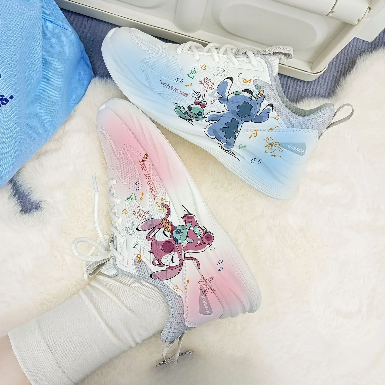 Disney girls Stitch princess cute Casual shoes non-slip soft bottom sports shoes for girlfriend gift