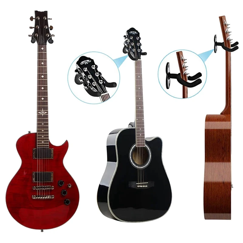 New Guitar Hanger Wall Mount Non-Slip Holder Stand For Guitar Ukulele Violin Guitar Instrument Accessories