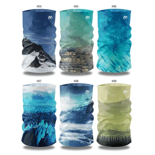 UPF50 + protección solar hielo seda deportes capucha mágica Ciclismo al aire libre pesca máscara babero visera Impresión Digital Bandana Hombre Ciclismo