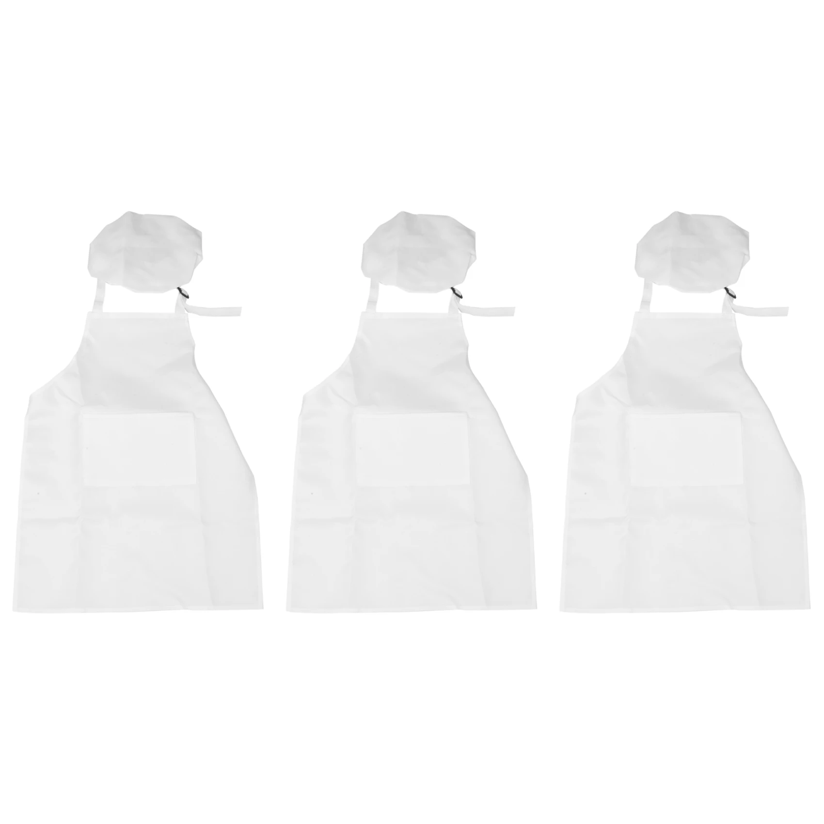 6-Piece Children's Apron and Chef Hat Set Adjustable Children's Kitchen Apron for Cooking and Painting