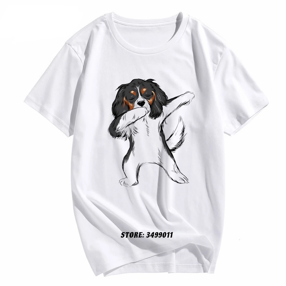 Pies Shiba Inu śmieszna koszulka męska Cavalier King Charles nowy wzór stylowe topy T Shirt Camisas Hombre Streetwear