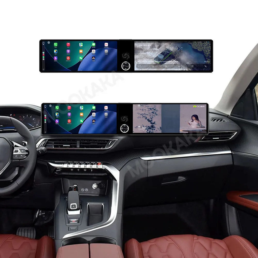 

For Peugeot 4008 5008 2016-2022 12.3" Android 13 Dual Screen Car Radio Auto Multimedia Player Navigation GPS Carplay WIFI DSP 4G