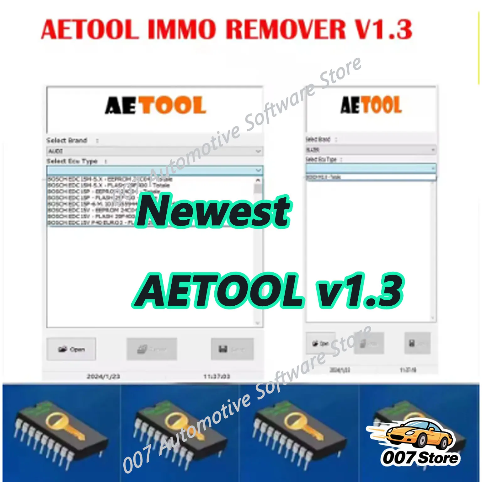 

2025 Latest Immo Eeprom Off Software AETOOL IMMO REMOVER V1.3 Virginize ECU Dump Decode ECU Calculate PIN Virgin/IMMO Remover
