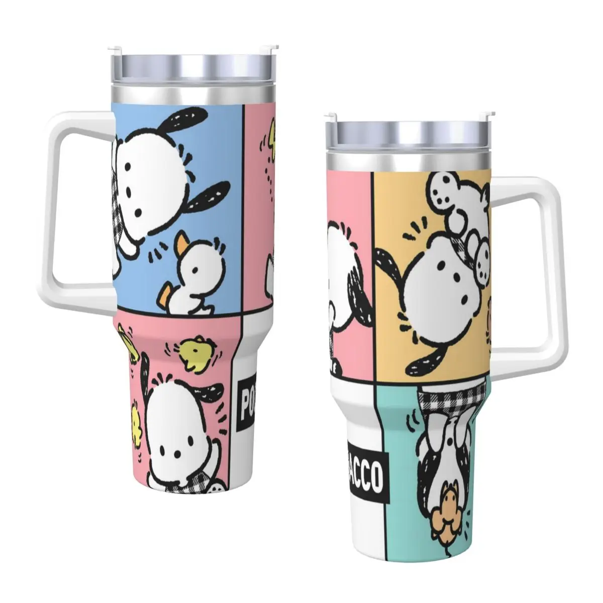 Stainless Steel Tumbler Pochacco Coffee Mug Sanrio Heat Preservation Hot Drinks Car Mugs Travelist Printed Water Bottle