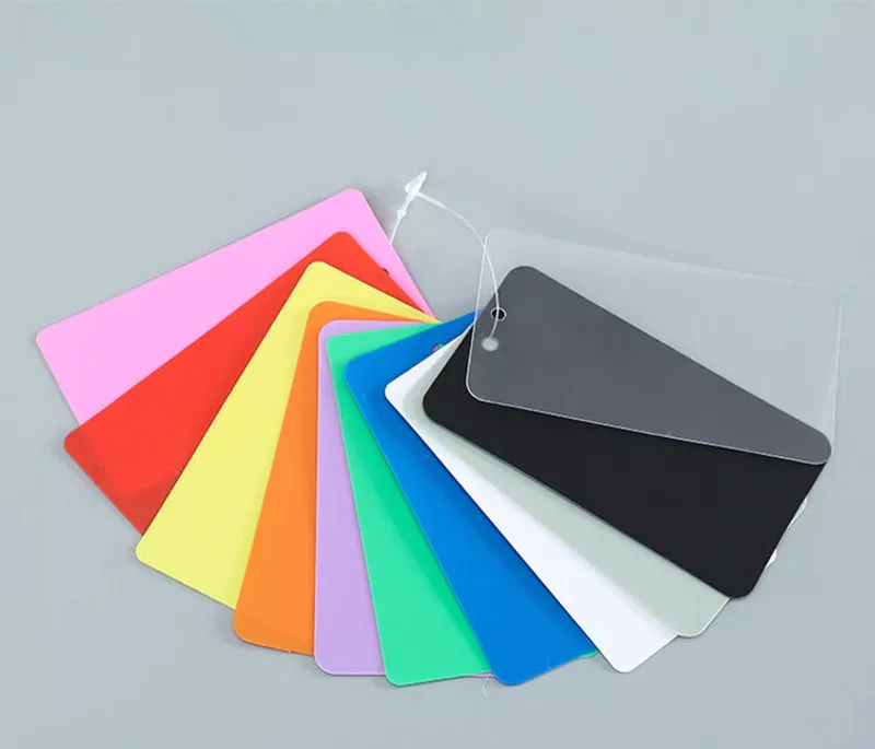 100pcs 10colors thickening PVC chromatic Hang tag Clothing Shoe bag label Gift Hang tag gift tag 5x9cm