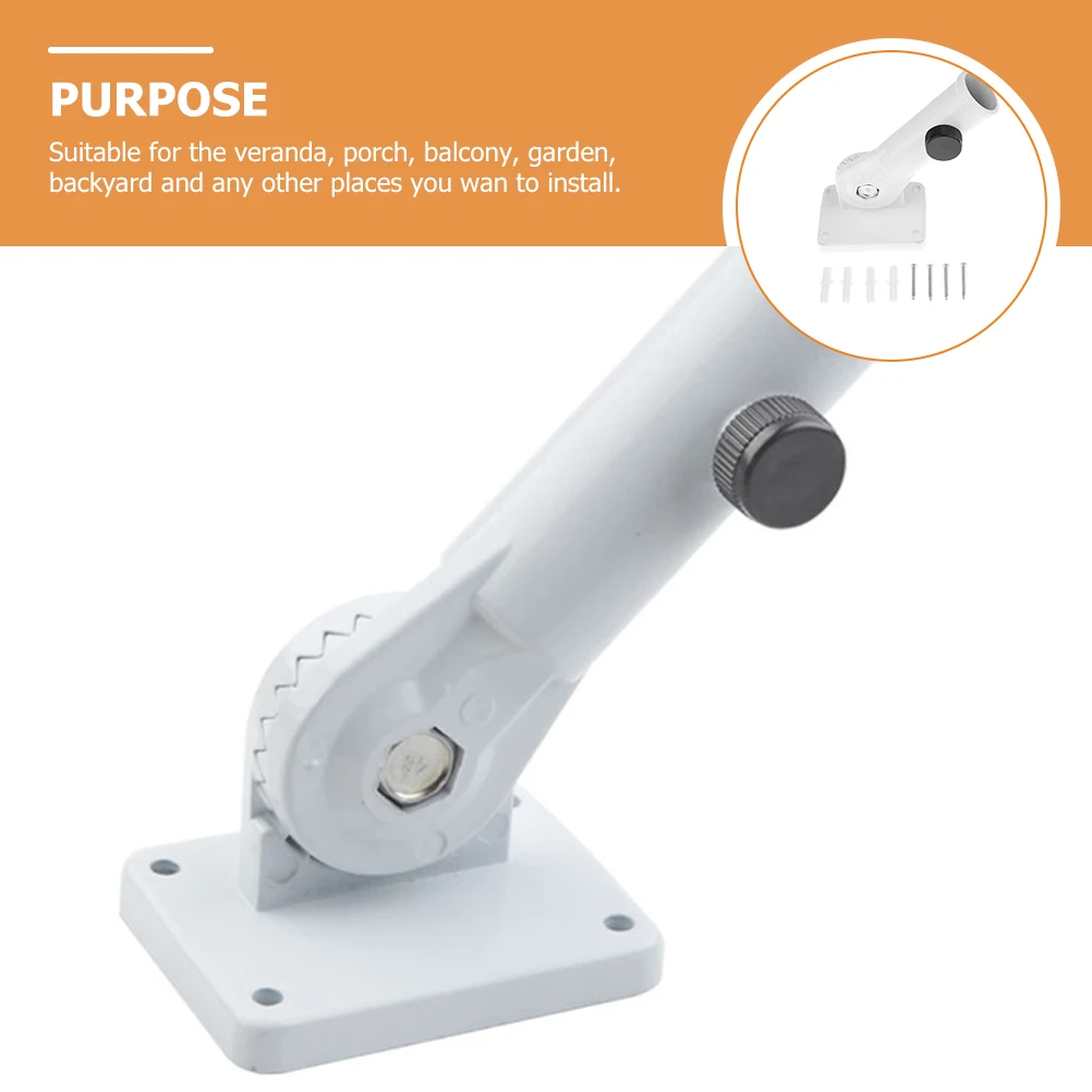 

1 set 1 Set Wall Mount Flagpole Holder Adjustable Aluminum Alloy Bracket For Outdoor Garden Porch Backyard Use Flag Pole Stand