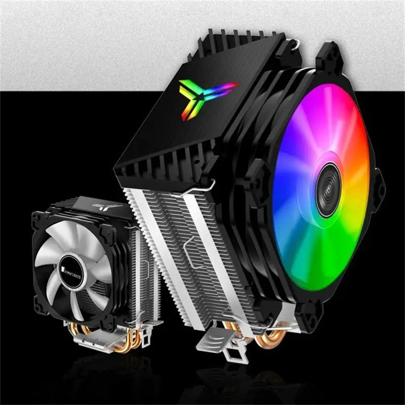 JONSBO-CPU Radiador Cooler, 2 Heat Pipes Tower, Ventilador CPU, 3Pin para Intel, 1151, AMD, AM4, RGB, CR1200, CR1200E