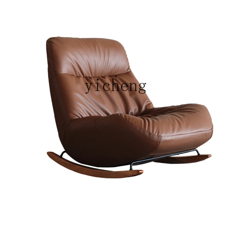 YY Couch Genuine Leather Single  Minimalist Light Luxury Nordic Living Room Simple