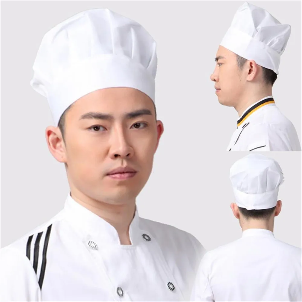 White Adult Hat Uniform Grilling Chef Hat BBQ Cook