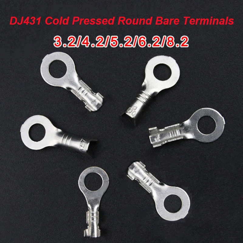 5 CPS DJ431 3.2 4.2 5.2 6.2 8.2 Cold Pressed Round Bare Terminals O-Type Lug Wiring Terminals