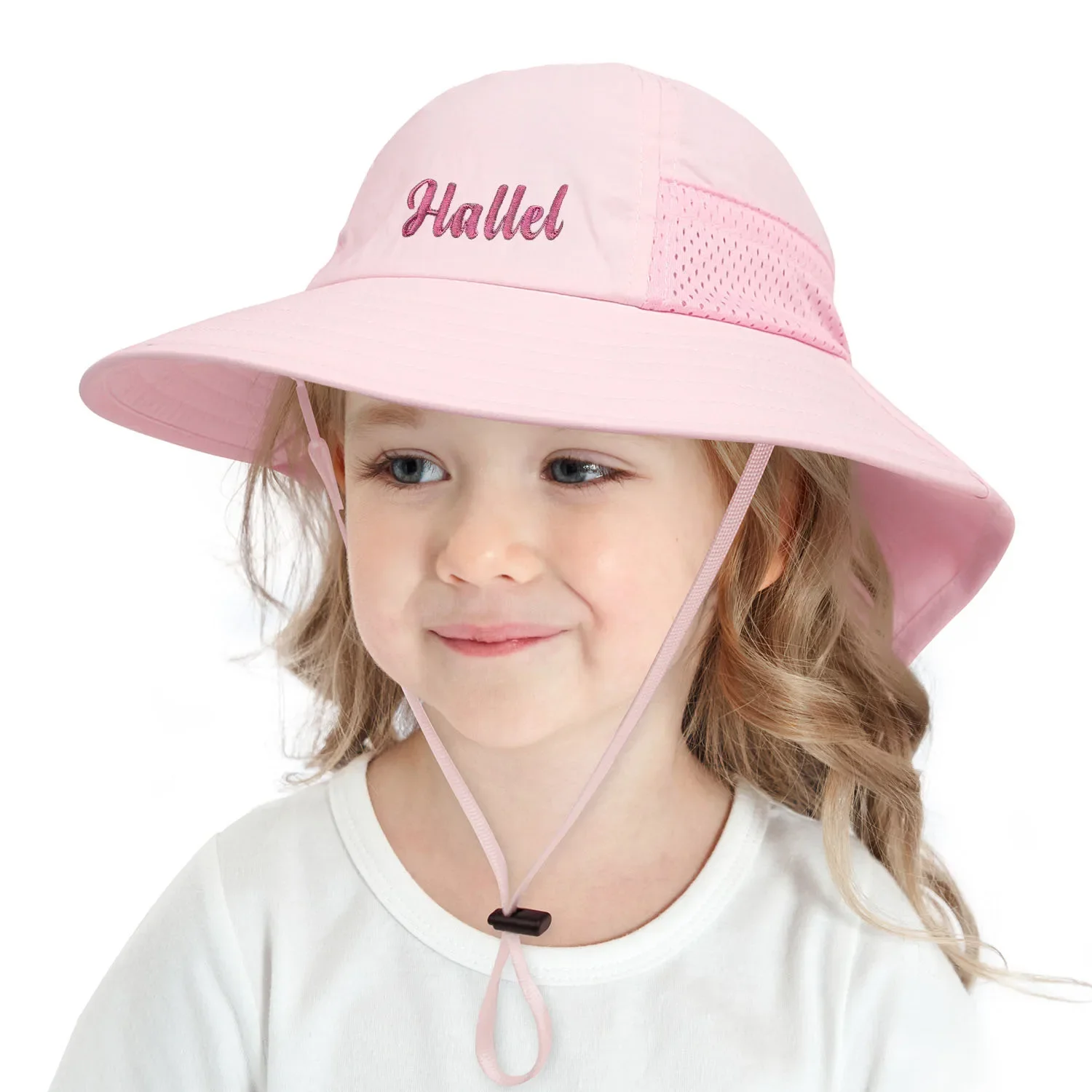 personalized Spring Summer Baby Hat Beach Sun Protection Neck Kid Hat for Girl Boy Adjustable Children Cap Baby Accessories 2-6Y