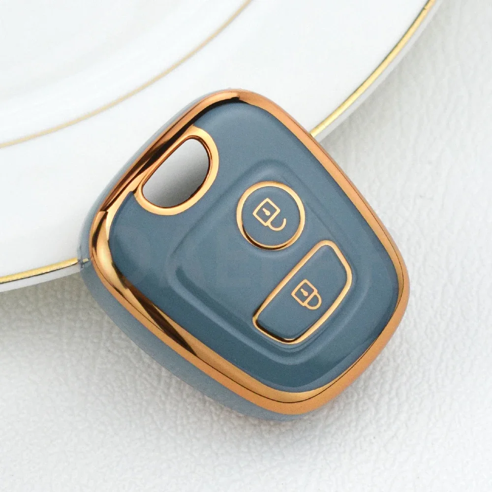 プジョー 106 107 206 207 307 406 407 シトロン C1 C2 C3 C4 XSARA ピカソトヨタアイゴ TPU 車のキーケースカバーシェル Fob