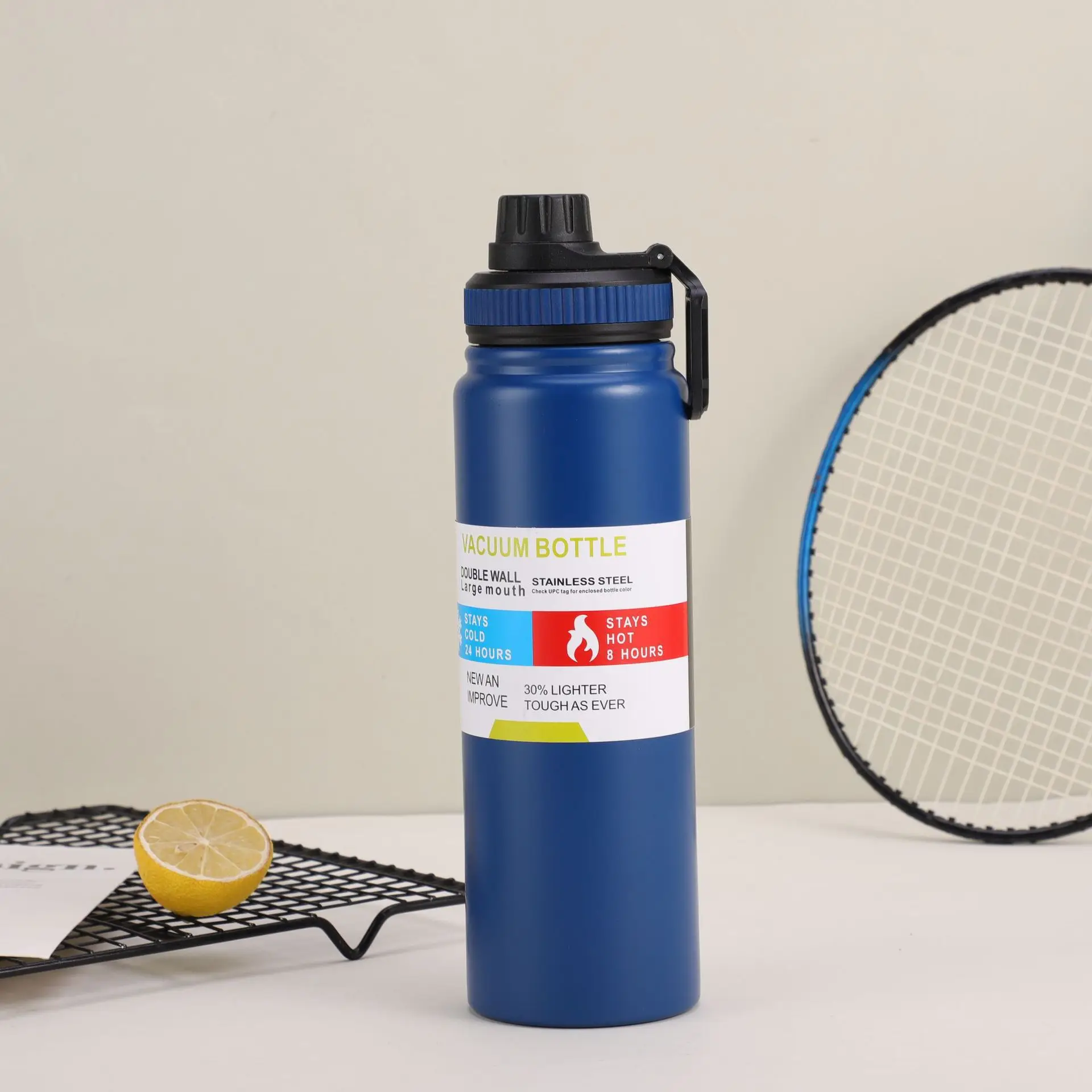 زجاجة ترمس من الفولاذ المقاوم للصدأ تحافظ على كوب حراري بارد 600 مللي 800 مللي 1000 مللي وكوب حراري حراري كوب رياضي معزول قارورة مفرغة #5