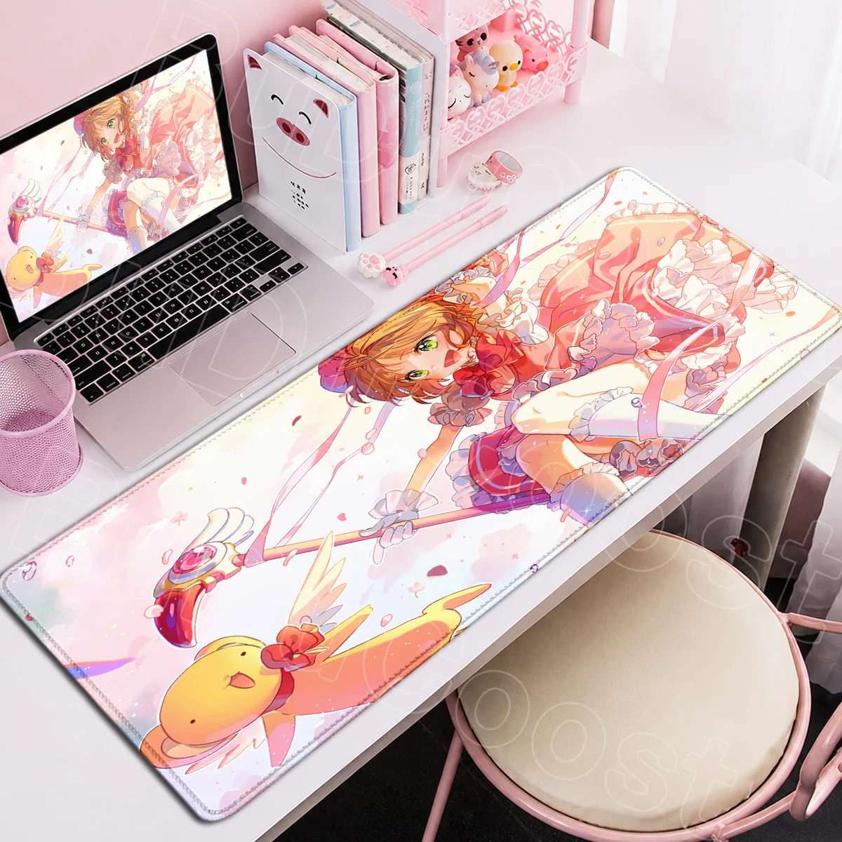 90x40cm E-sport Gamer Cabinet Rug PC Rubber Accessories Large Laptop Keyboardmat Cardcaptor Sakura Cute Sakura Kinomoto Mousepad