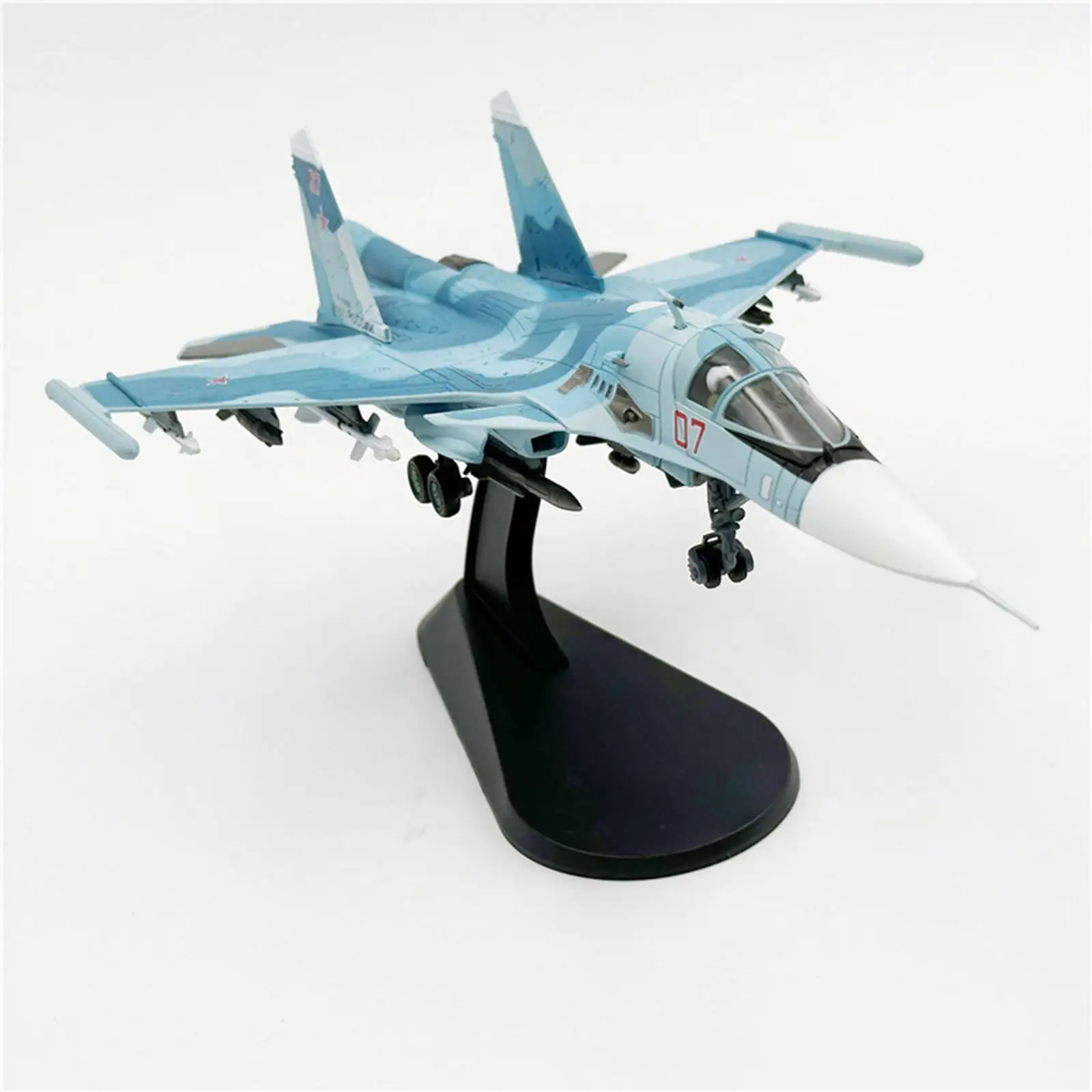 1/100 Scale SU35 Plane Miniature Alloy Fighter for Bedroom Office Household