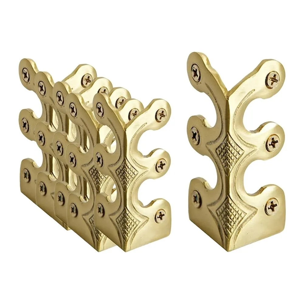 Retro Furniture Corner Protectors Universal Hardwares Corner Guard Solid Brass Home Decor For Wardrobes Cabinets Fireplaces